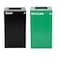 Alpine Industries 58-Gallon 2-Stream Black Steel-Green Recycling Bin Station ALP4450-BLK-KIT8 - alternate 5